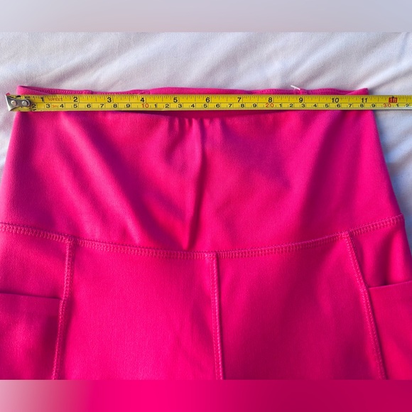 NWT DANSKIN Hot Pink High Waist XS Leggings 24” pockets - Picture 6 of 16